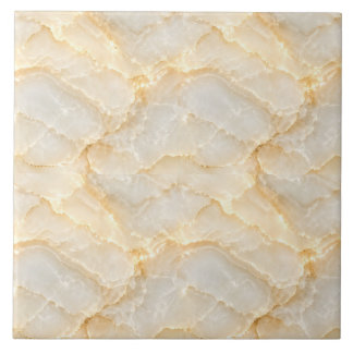 Seamless Golden Onyx Marble Wave Pattern Tile
