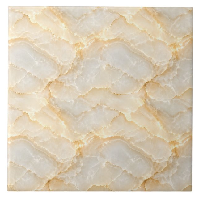 Seamless Golden Onyx Marble Wave Pattern Tile (Front)