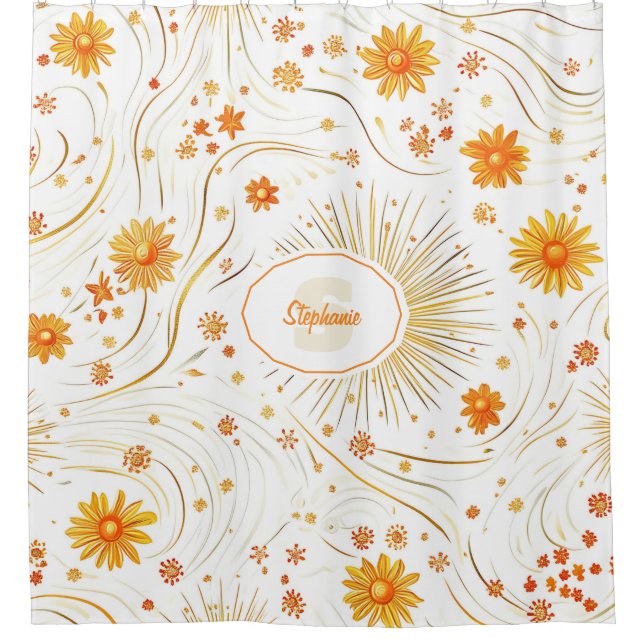 Seamless Golden Sun & Rays - with Abstract Star (Front)