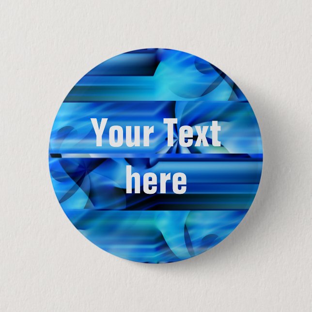 Seamless Graphic Design - blue black I 2 Inch Round Button (Front)