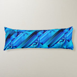 Seamless Graphic Design - blue black I Body Pillow