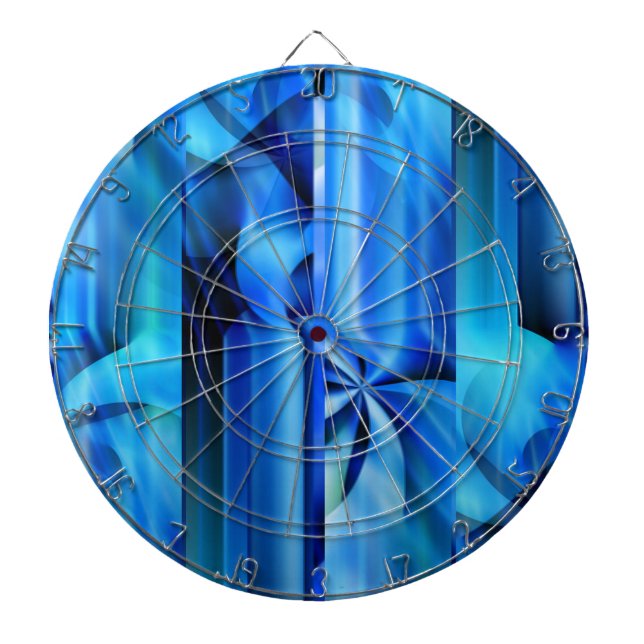 Seamless Graphic Design - blue black I Dartboard (Front)