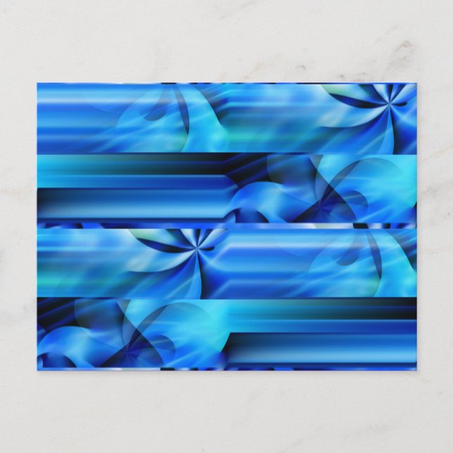 Seamless Graphic Design - blue black I Postcard (Front)