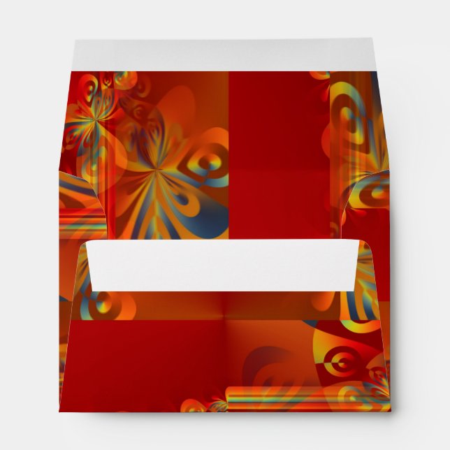 Seamless Graphic Design - red orange I Envelopes (Back (Bottom))