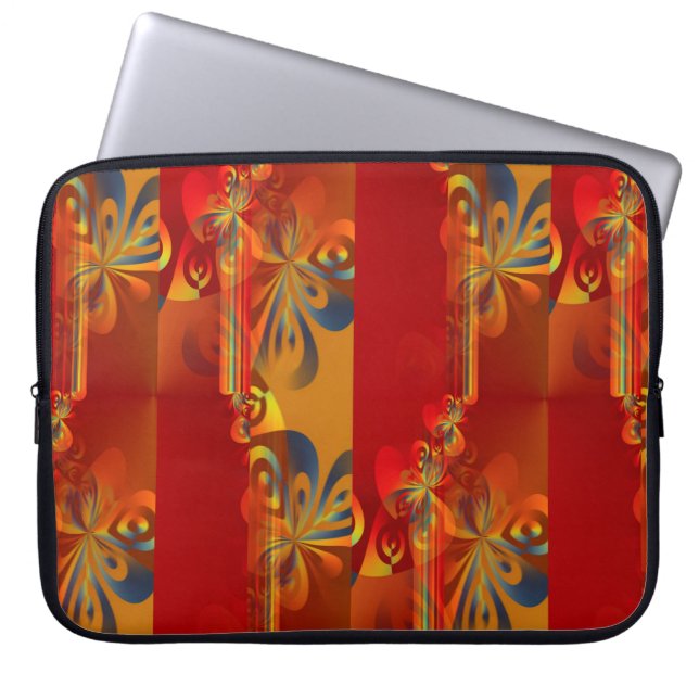Seamless Graphic Design - red orange I Laptop Sleeve (Front)