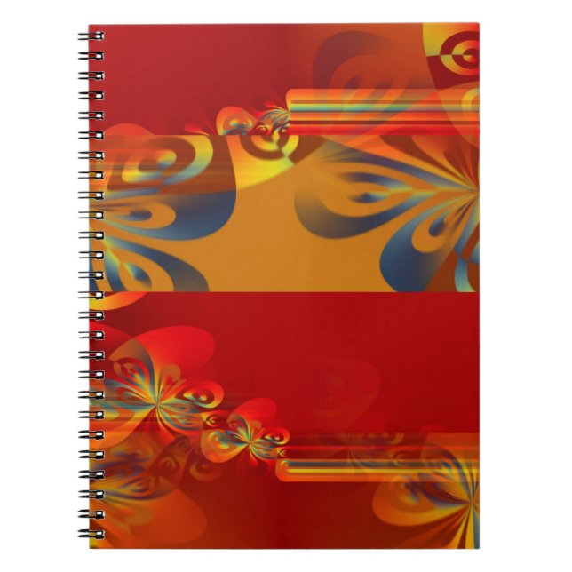 Seamless Graphic Design - red orange I Notebook (Front)