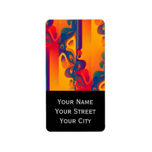 Seamless Graphic Design - yellow red I Label