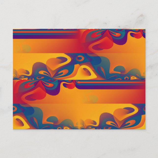 Seamless Graphic Design - yellow red I Postcard (Front)