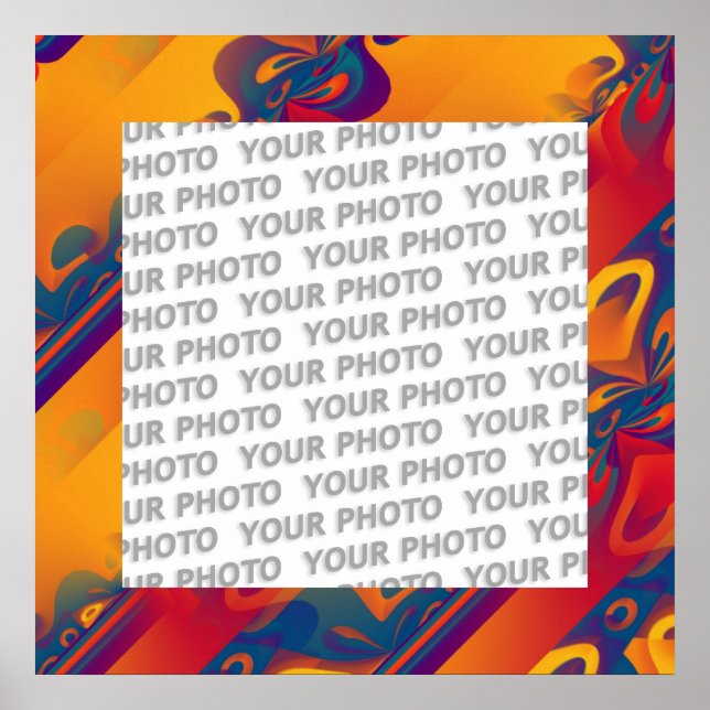 Seamless Graphic Design - yellow red I Poster (Front)