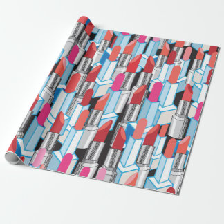 Seamless graphic pattern graphic colourful lipstic wrapping paper