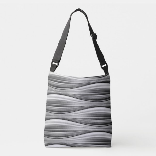 seamless grey scale pattern on tote bag (Front)