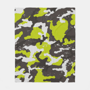 Seamless grunge camouflage background. Camouflage Fleece Blanket