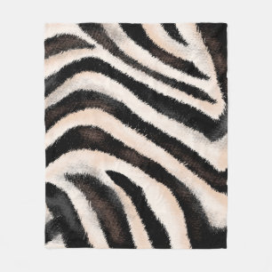 Seamless hand drawing zebra texture, animal print, fleece blanket