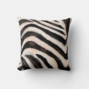 Seamless hand drawing zebra texture, animal print, throw pillow