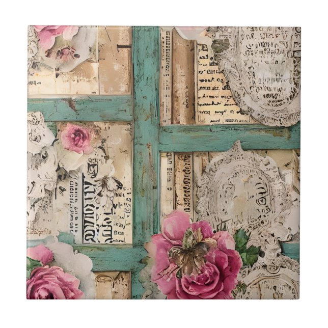 Seamless Hand drawn artistic Rustic backsplash Tile (Front)