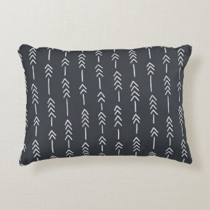 Seamless hand drawn geometric tribal pattern with  accent pillow