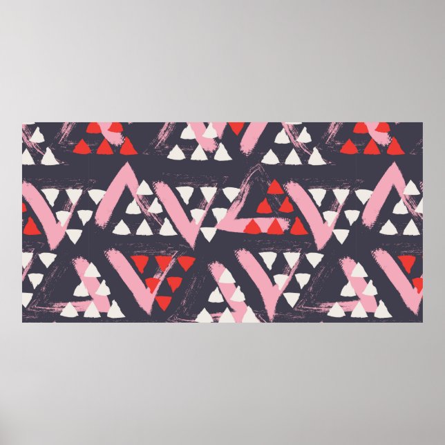 seamless hand drawn pattern poster (Front)