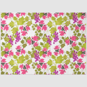 Seamless harvest grape pink roses flowers floral c tissue paper
