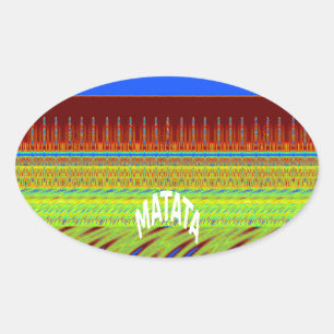 Seamless Have a Nice Day and a Better Night Oval Sticker