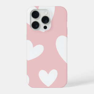 seamless hearts pattern iPhone 15 pro case