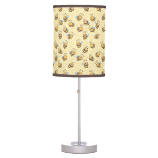 Seamless Honey Bee Pattern Table Lamp
