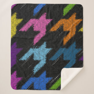 Seamless Hounds-tooth pattern. Imitation of a text Sherpa Blanket