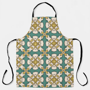 Seamless illustrated pattern made of abstract elem apron