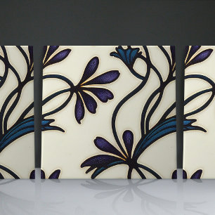 Seamless Indigo Violet Crocus organic patterns Tile