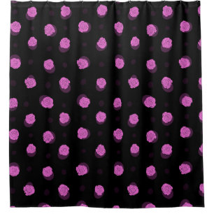 seamless ink pattern with abstract flowers in vio