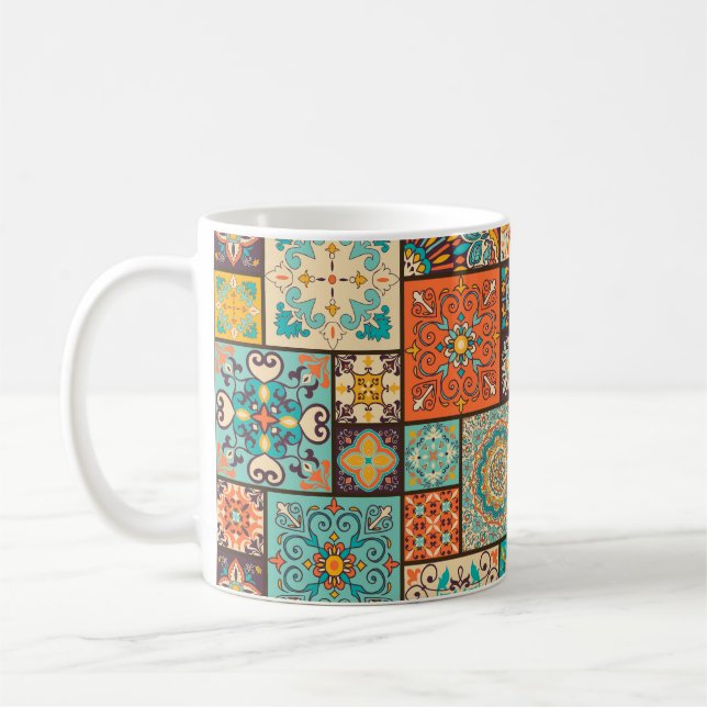 Seamless Islamic, Arabic tile pattern. Coffee Mug (Left)