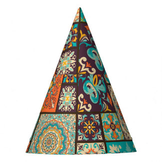 Seamless Islamic, Arabic tile pattern. Party Hat