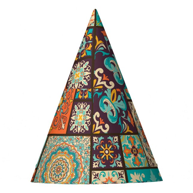 Seamless Islamic, Arabic tile pattern. Party Hat (Front)