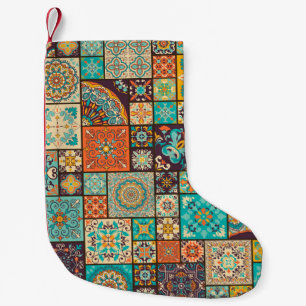 Seamless Islamic, Arabic tile pattern. Small Christmas Stocking
