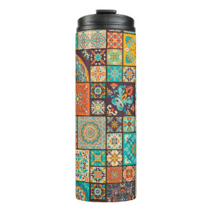 Seamless Islamic, Arabic tile pattern. Thermal Tumbler
