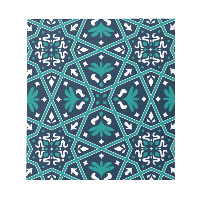 Seamless Islamic Colourful Ceramic   Notepad (Front)