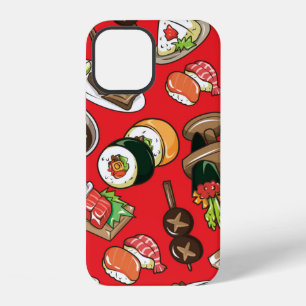 seamless Japanese food pattern iPhone 12 Case