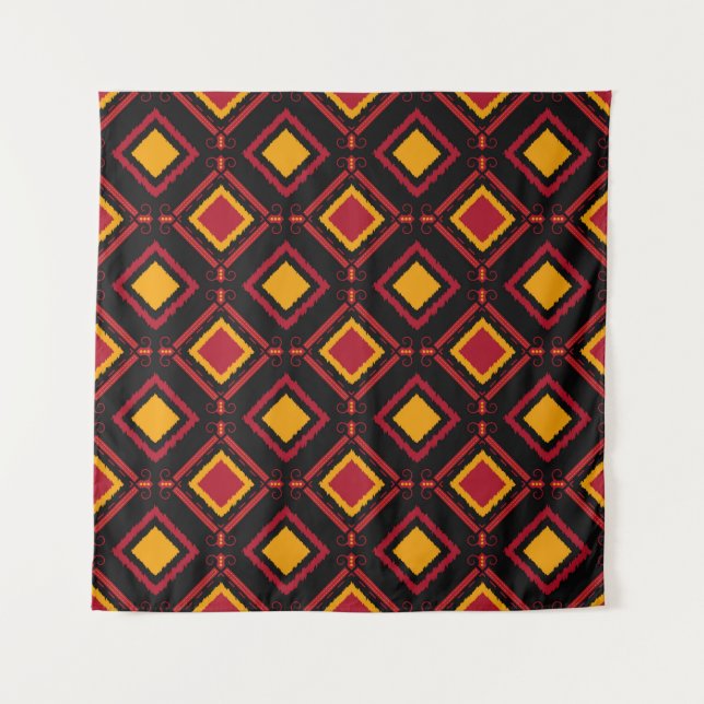 Seamless kawung motive batik pattern. Embroidery - Tapestry (Front)