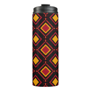 Seamless kawung motive batik pattern. Embroidery - Thermal Tumbler
