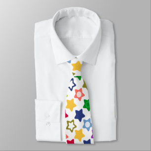 Seamless kids fun cartoon stars colourful bright w tie