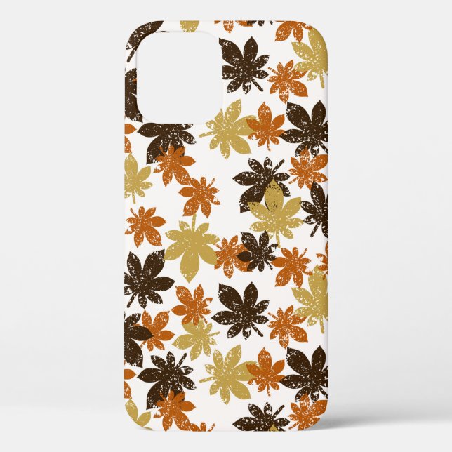 seamless leaf pattern with grunge effect Case-Mate iPhone case (Back)