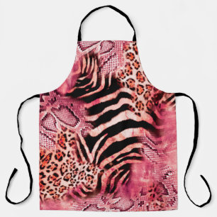 Seamless leopard pattern, abstract zebra. leopard, apron