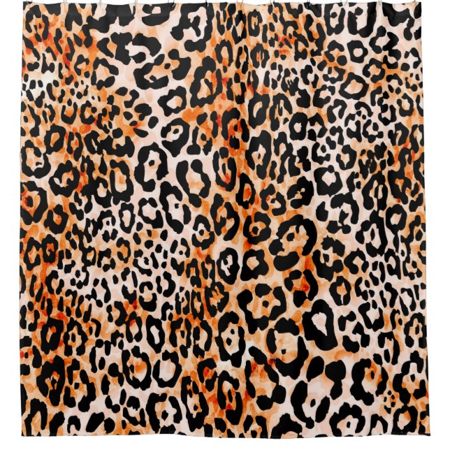 Seamless leopard pattern, hand drawing animal prin (Front)