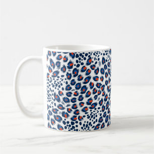 Seamless leopard skin pattern. Vintage.  Coffee Mug