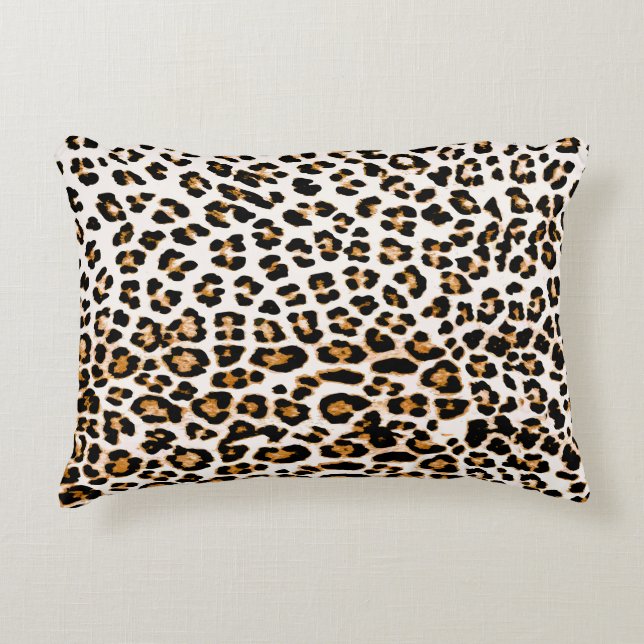 Seamless leopard texture, african animal print accent pillow (Front)
