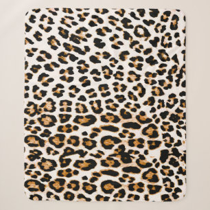 Seamless leopard texture, african animal print sherpa blanket