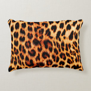 Seamless leopard texture, leopard fur, african ani accent pillow