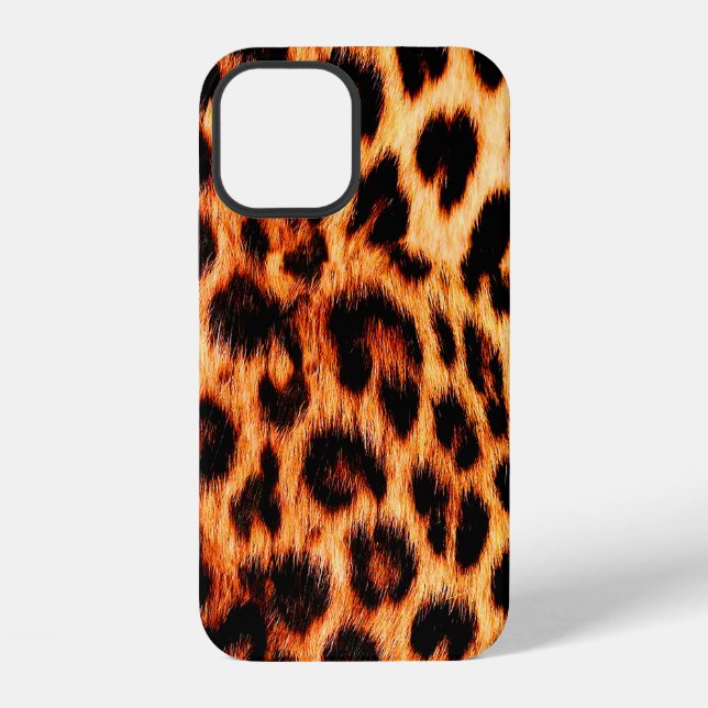 Seamless leopard texture, leopard fur, african ani iPhone case (Back)