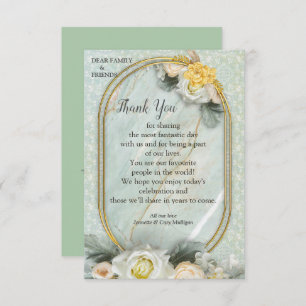 Seamless Light Green, Yellow & White Mandalas RSVP Card