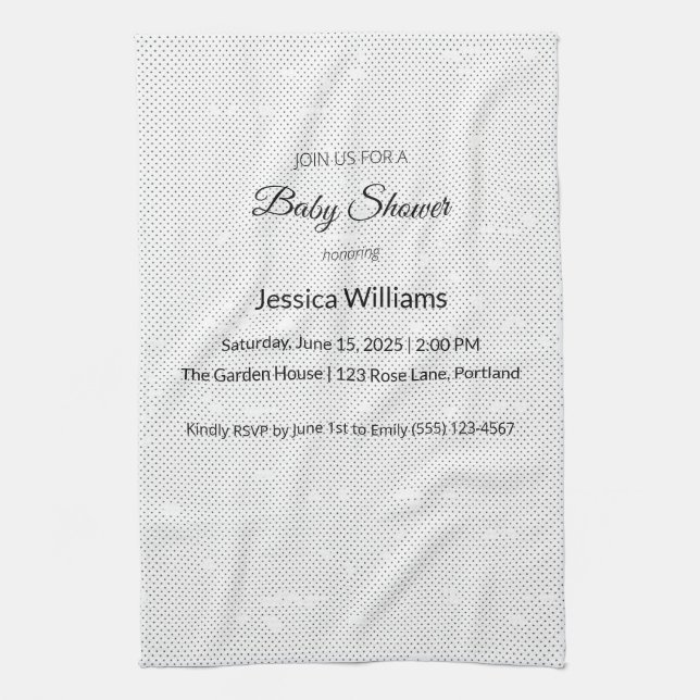 Seamless Light Grey Minimalist Texture  Kitchen Towel (Vertical)