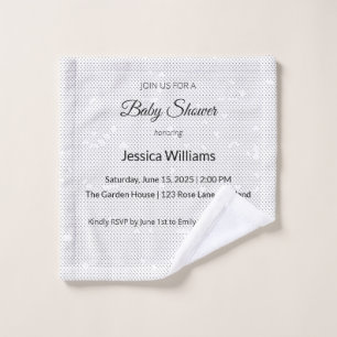 Seamless Light Grey Minimalist Texture Wash Cloth